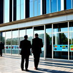 공공행정의 정치적 책임 - Transparent Governance**

A modern Turkish government office building with glass walls, sunlight str...